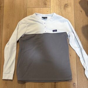 Patagonia Women’s Two-Tone Henley Shirt - White and Gray